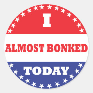 Pegatina Redonda Casi me siento hoy.