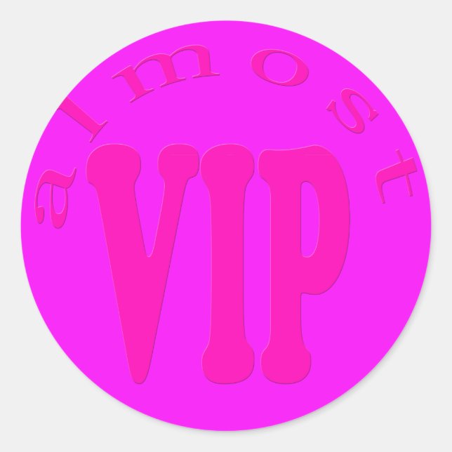Pegatina Redonda casi vip (Anverso)
