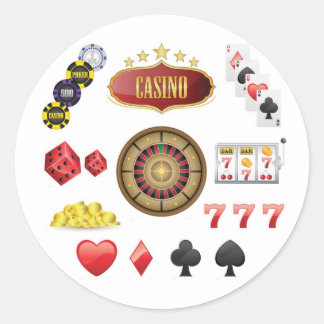 Pegatina Redonda Casino