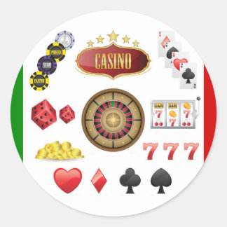 Pegatina Redonda Casino
