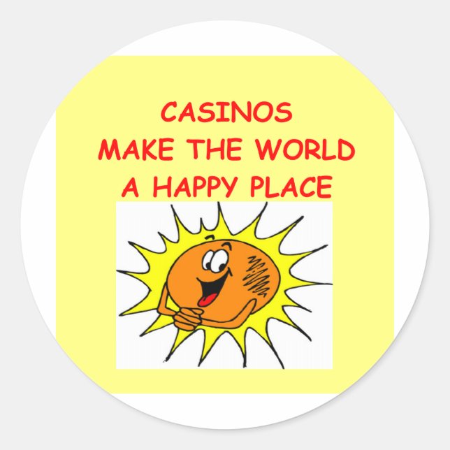 Pegatina Redonda casinos (Anverso)