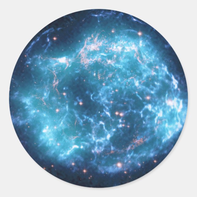 Pegatina Redonda Cassiopeia A (Anverso)