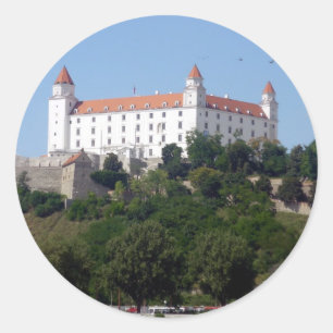 Pegatina Redonda castillo de bratislava