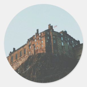 Pegatina Redonda Castillo de Edimburgo
