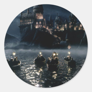 Pegatina Redonda Castillo de Harry Potter   Llegada a Hogwarts
