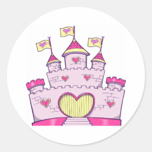 Pegatina Redonda Castillo de Princess