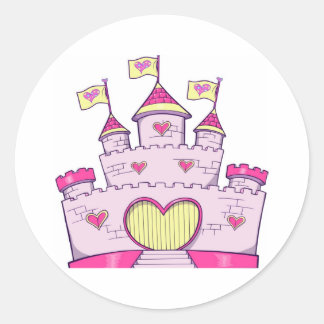 Pegatina Redonda Castillo de Princess