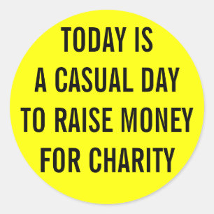 Pegatina Redonda Casual Charity Day