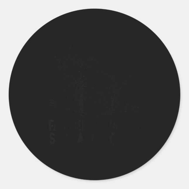 Pegatina Redonda Cat Father I Am But Skin And Bones  (Anverso)