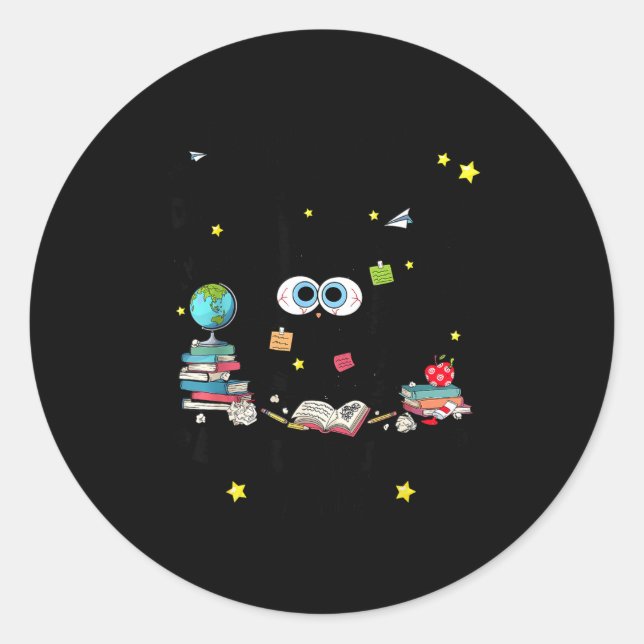 Pegatina Redonda Cat I Survived 67 Days Of School Teachers Students (Anverso)