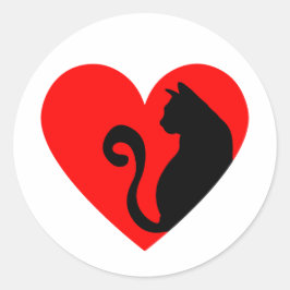 Pegatina Redonda Cat Lover
