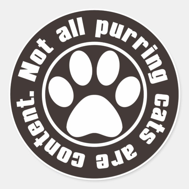 Pegatina Redonda Cat_Print (Anverso)