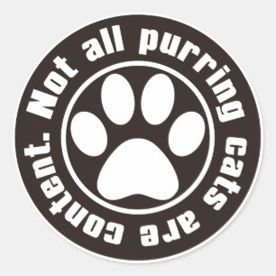Pegatina Redonda Cat_Print