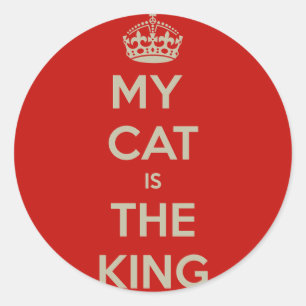 Pegatina Redonda Cat Qoute