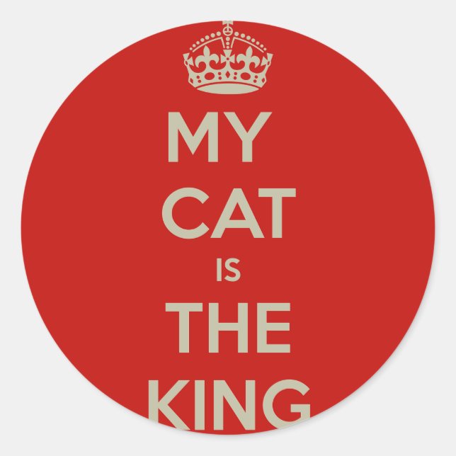 Pegatina Redonda Cat Qoute (Anverso)