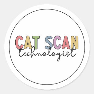 Pegatina Redonda CAT Scan Technologist CT Tech Radiology Gifts