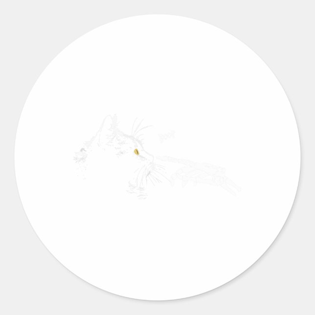 Pegatina Redonda Cat Skeleton Boop Halloween Cuidados Gatos Negros  (Anverso)