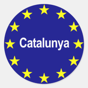 Pegatina Redonda cataloniaeuropeanstate2