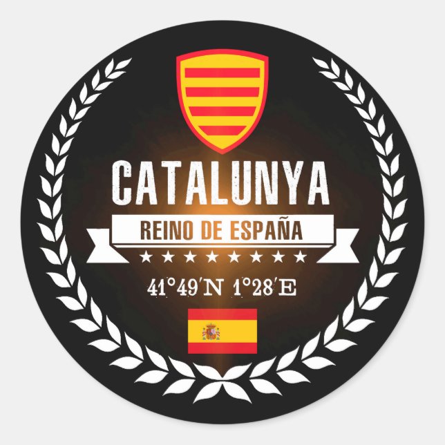 Pegatina Redonda Catalunya (Anverso)