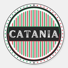 Pegatina Redonda Catania City Pride Emblem – Italian Identity