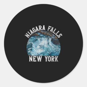 Pegatina Redonda Cataratas del Niágara Nueva York Ny