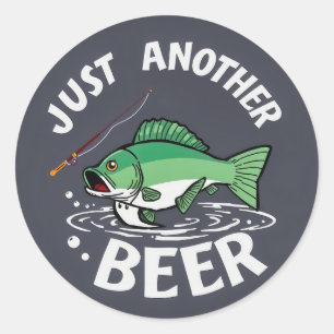 Pegatina Redonda Catch of the Day: Sólo otra cerveza