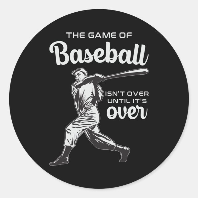 Pegatina Redonda Catcher Baseball Sports Pitcher Bat Funny Gift (Anverso)