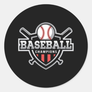Pegatina Redonda Catcher Bat Bat Sports Pitcher Funny Gift
