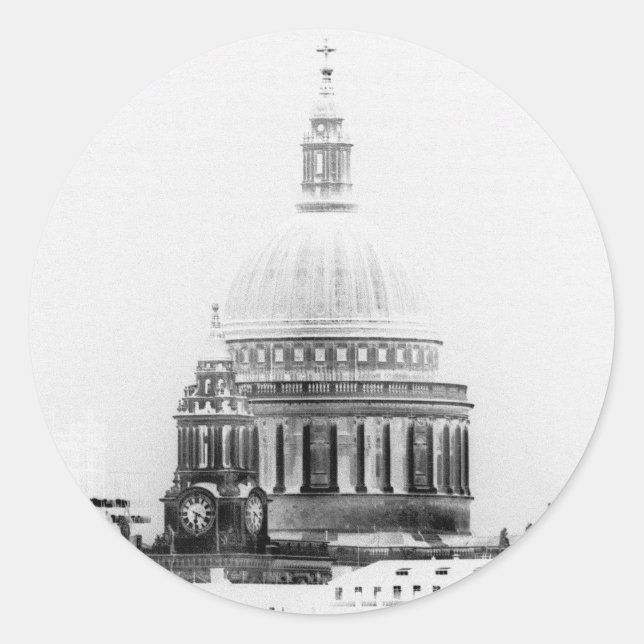 Pegatina Redonda Catedral de San Pablo (Anverso)