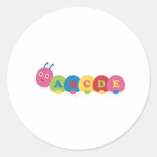 Pegatina Redonda Caterpillar ABC