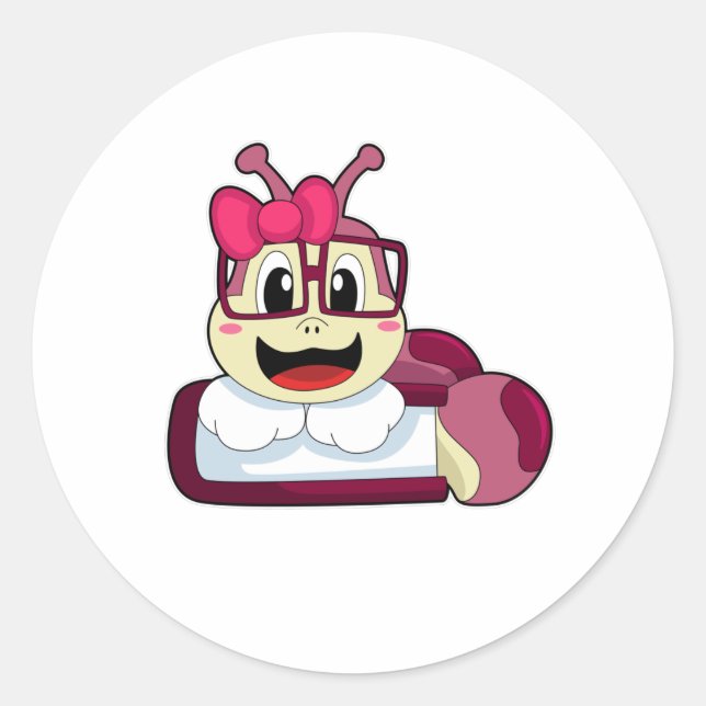 Pegatina Redonda Caterpillar con cinta de opciones (Anverso)