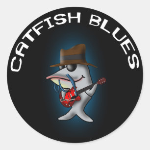 Pegatina Redonda Catfish Blues