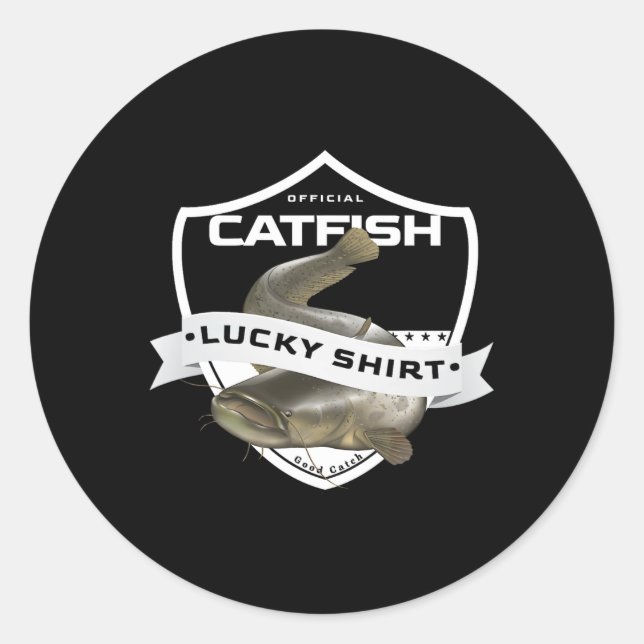 Pegatina Redonda Catfish Lucky Shirny Accessories To Catfish F (Anverso)