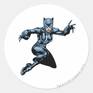 Pegatina Redonda Catwoman con Claw