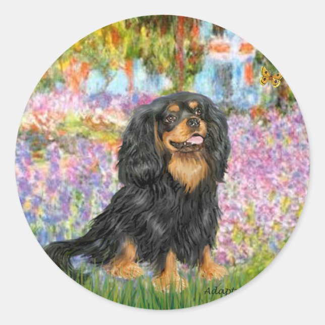 Pegatina Redonda Cavalier (BT) - Jardín (Anverso)