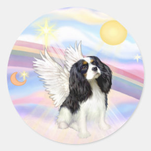 Pegatina Redonda Cavalier King Charles Spaniel