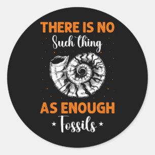 Pegatina Redonda Caza de fósiles Esenciales de Caza
