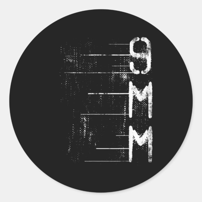 Pegatina Redonda Caza de práctica de práctica de tiro de municiones (Anverso)