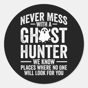Pegatina Redonda Caza Evp Paranormal Fantasma Aventuras 2
