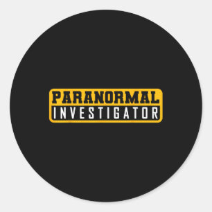 Pegatina Redonda Caza fantasma Investigador paranormal
