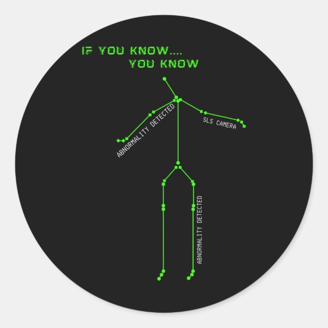 Pegatina Redonda Caza fantasma Sls Cámara Palo Novedad de hombre Sp (Anverso)