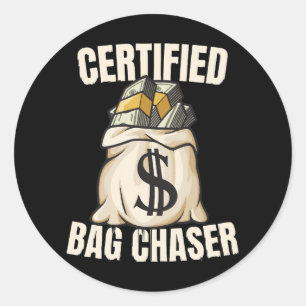 Pegatina Redonda cazador de bolsas