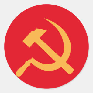 Pegatina Redonda cccp ussr hammer and sickle