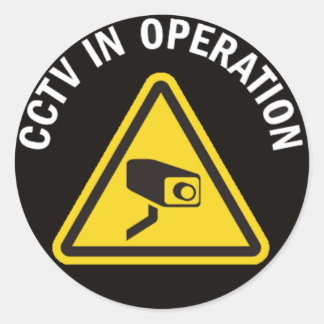 PEGATINA REDONDA CCTV EN FUNCIONAMIENTO