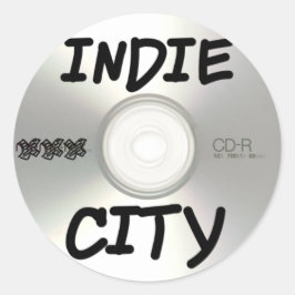 Pegatina Redonda CD de Indie City