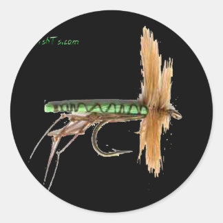 Pegatina Redonda cebo para la pesca con mosca, aparejos, señuelo,