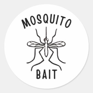 Pegatina Redonda Cebo para Mosquitos Divertido Camping Fogueira Al