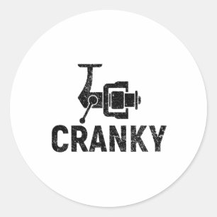 Pegatina Redonda Cebos de Pesca Crankit - Ideas Divertidas de Regal