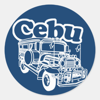 Pegatina Redonda Cebu Jeepney