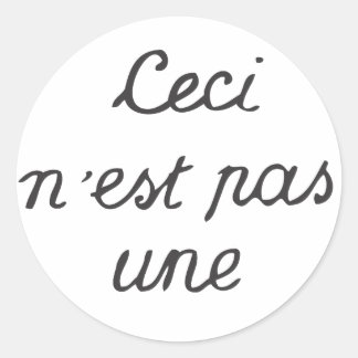 Pegatina Redonda Ceci n'est pas un